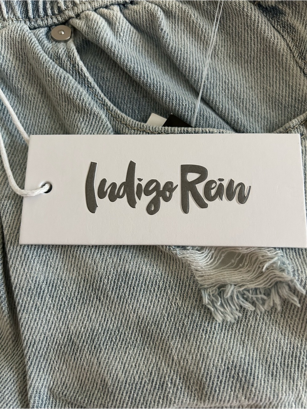 Indigo Rein Light Blue Distressed Denim - Picture 2 of 2